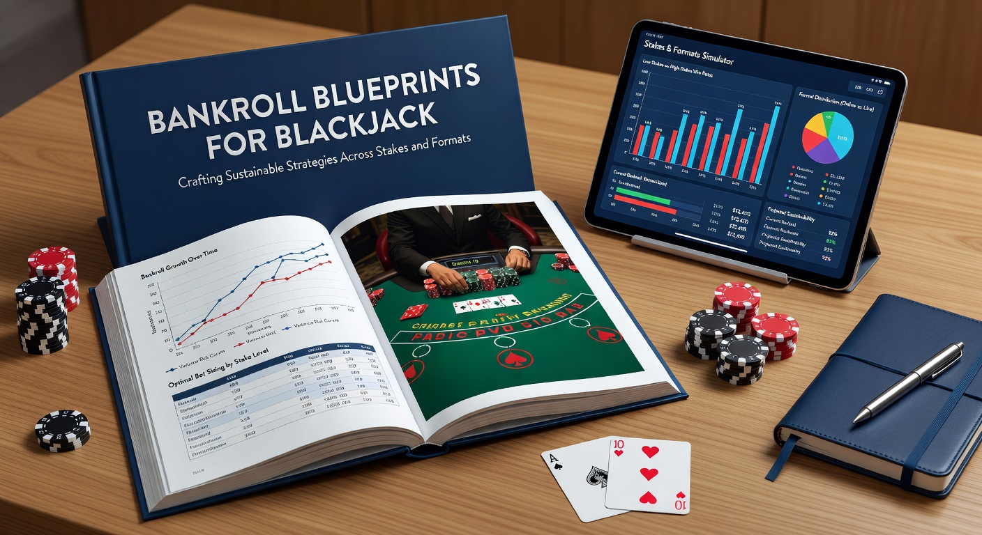 Graph depicting risk of ruin percentages for blackjack bankrolls at mid-to-high stakes, with lines for different unit sizes and format adjustments