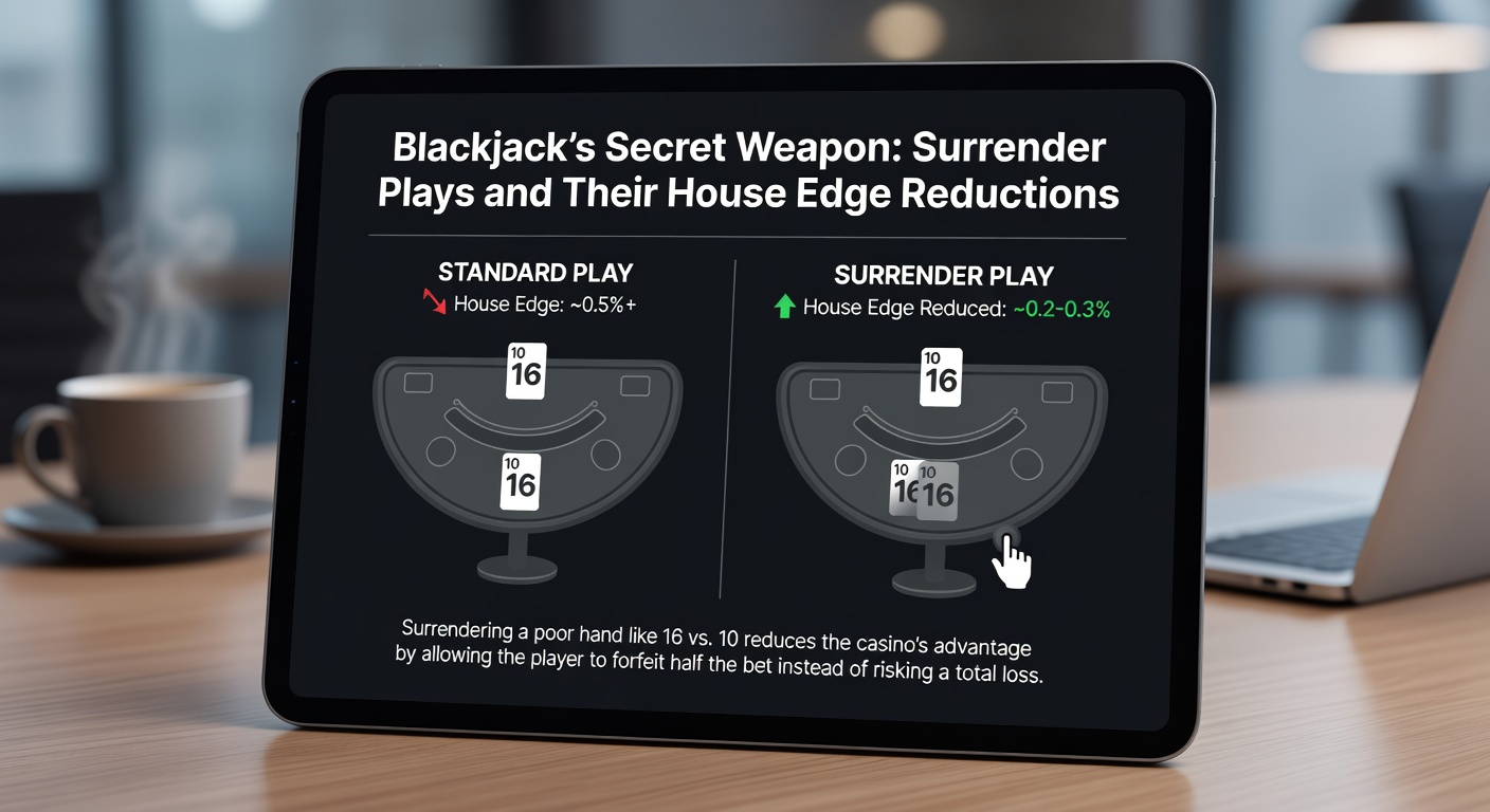 Strategy chart detailing late surrender plays for various player hands against dealer upcards in multi-deck blackjack