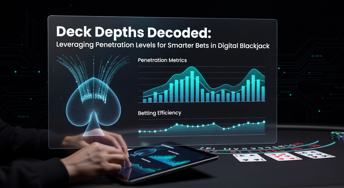 Illustration of a blackjack shoe with marked penetration levels showing dealt cards versus remaining undealt deck