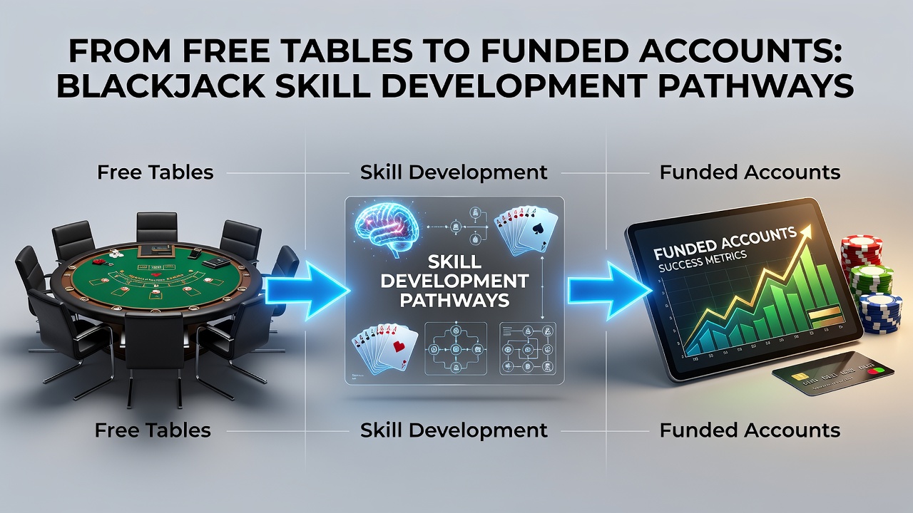 Players practicing blackjack strategies at free online tables before transitioning to real-money accounts