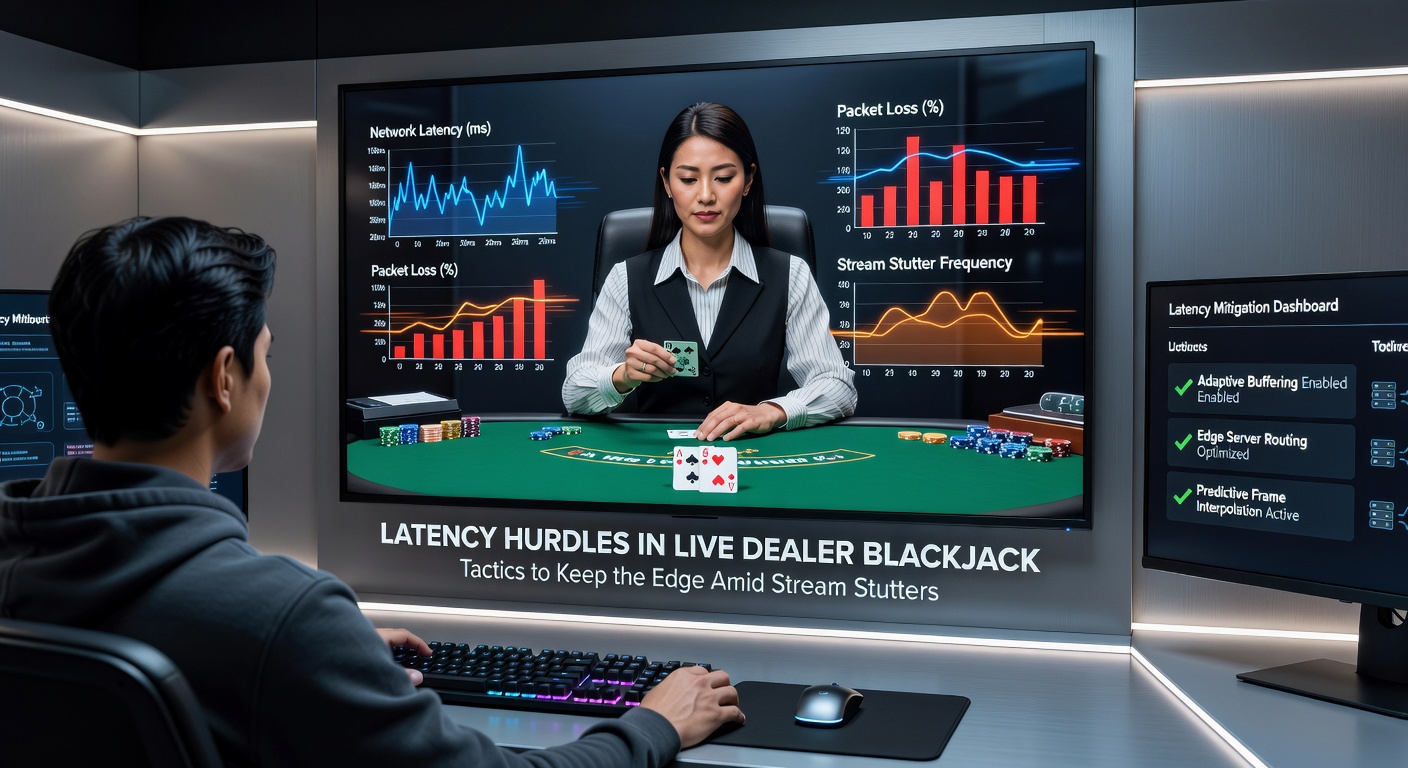 Graph illustrating latency spikes during live blackjack rounds, with peaks at player decision points and mitigation curves from optimized connections