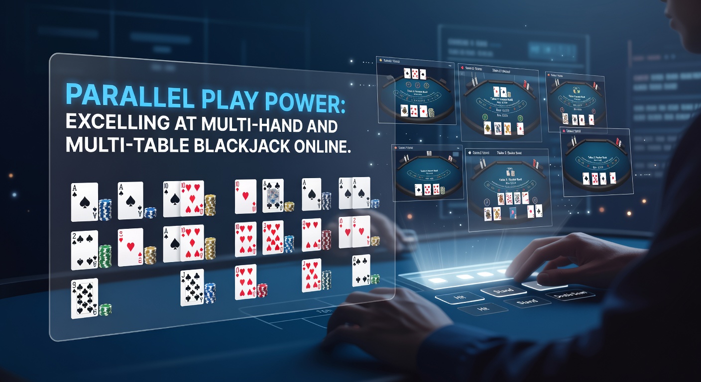 Screenshot of a multi-hand blackjack table interface showing several player hands in action on an online casino platform