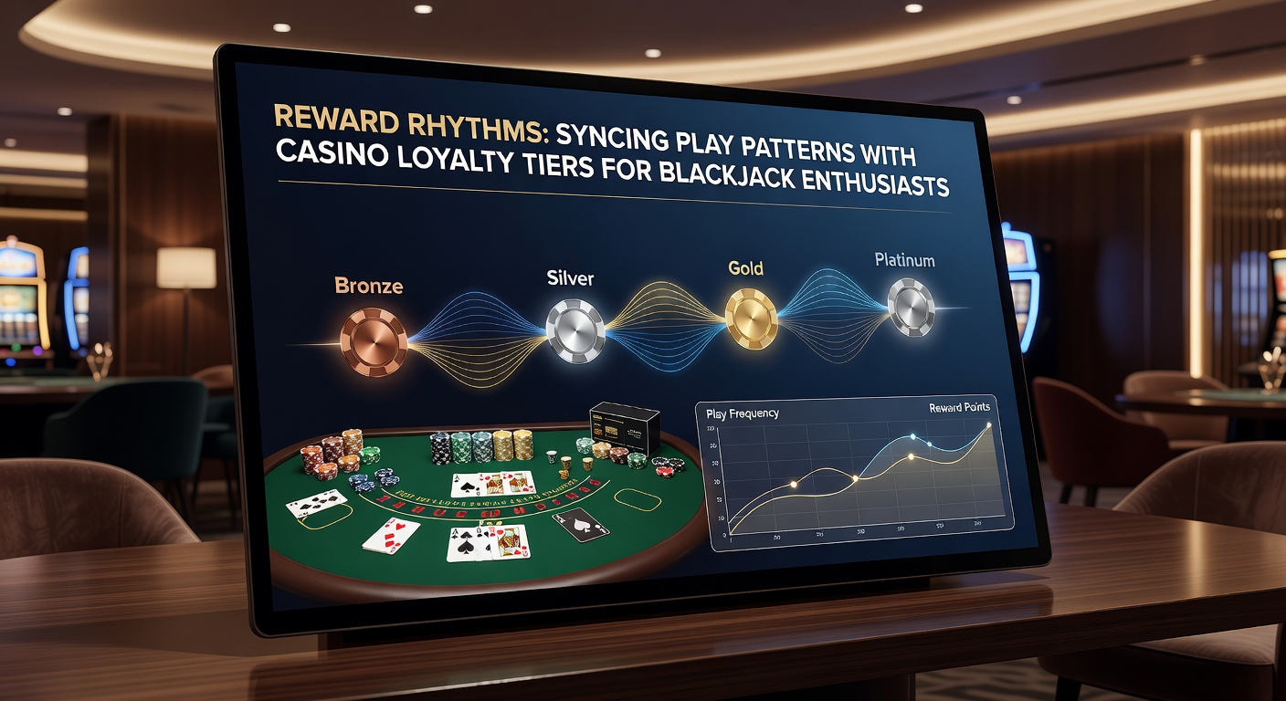 Graph showing loyalty tier progression curves for blackjack versus slots, with overlaid play pattern icons for rhythm syncing