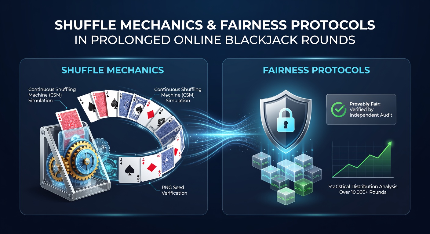 Digital representation of card shuffling algorithms in online blackjack platforms
