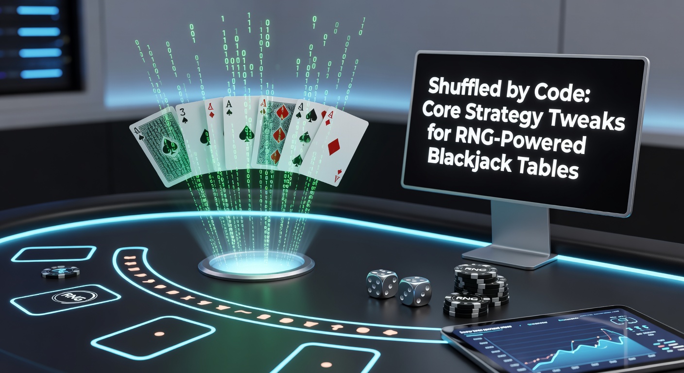 Digital RNG blackjack table displaying a freshly shuffled virtual deck with player hands in play