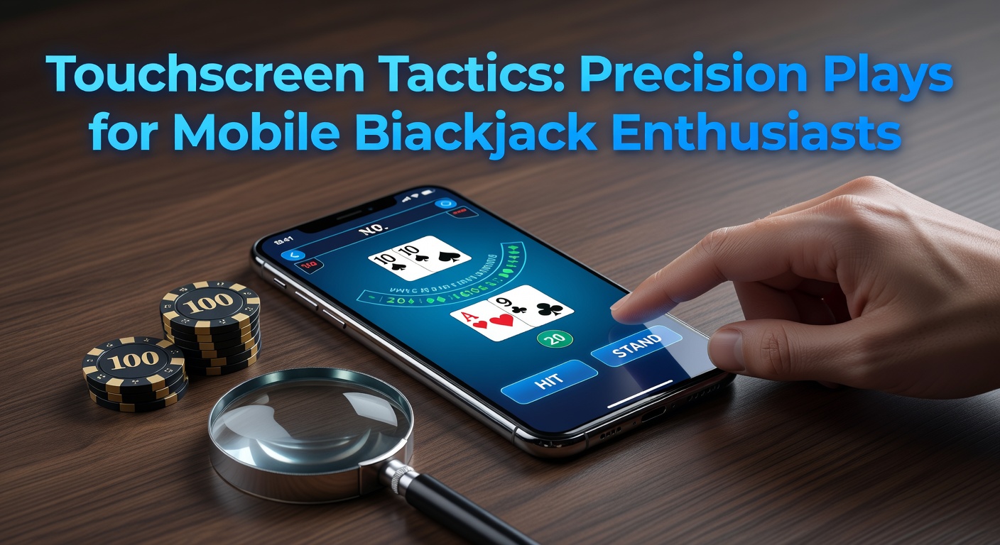 A player executes precise touchscreen swipes during a mobile blackjack session on a smartphone, highlighting finger placement and gesture accuracy for betting and decisions.