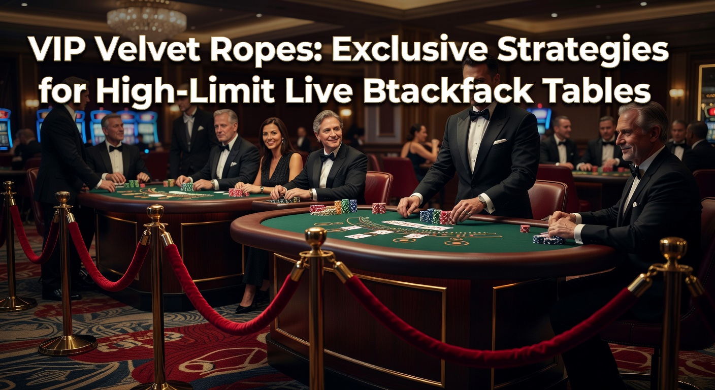 Elegant VIP high-limit blackjack table with velvet ropes, surrounded by luxury casino ambiance and high-roller players