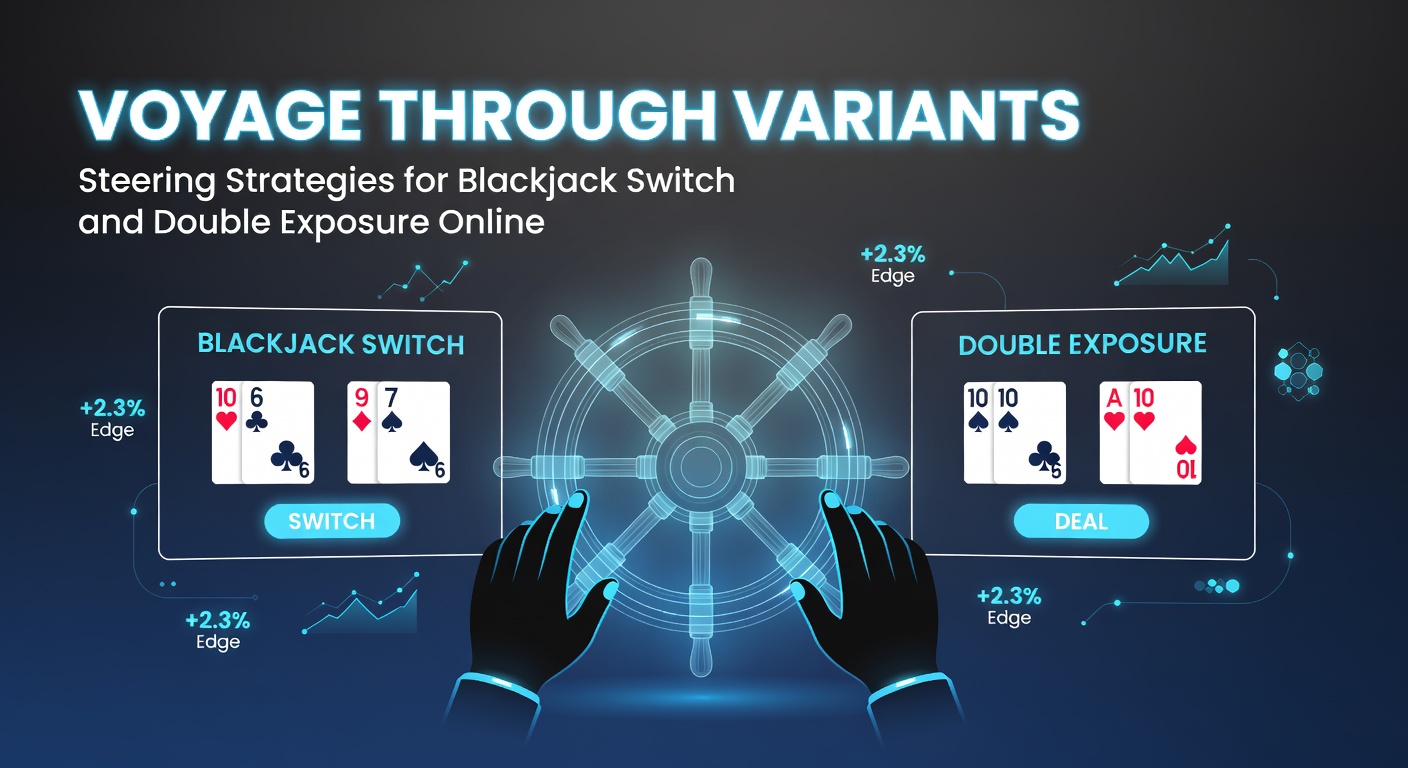 Close-up of a Double Exposure blackjack table online, with both dealer cards face-up revealing a strong hand against the player's 20, strategy chart visible in the foreground